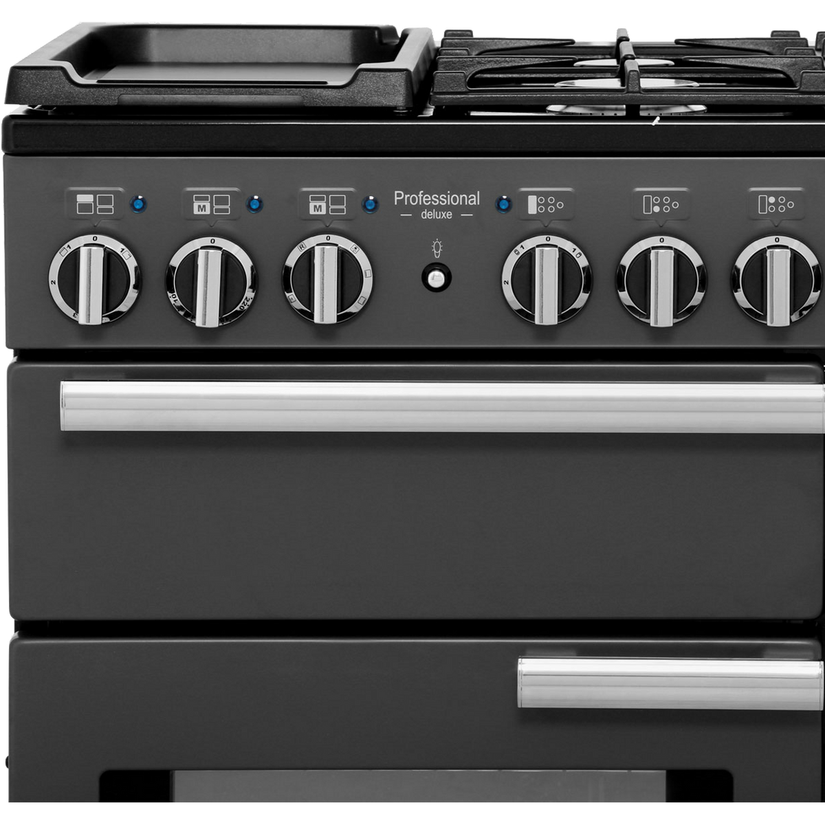 Rangemaster Professional Deluxe PDL110DFFSL-C 110cm Dual Fuel Range Cooker - Slate - A-A Rated