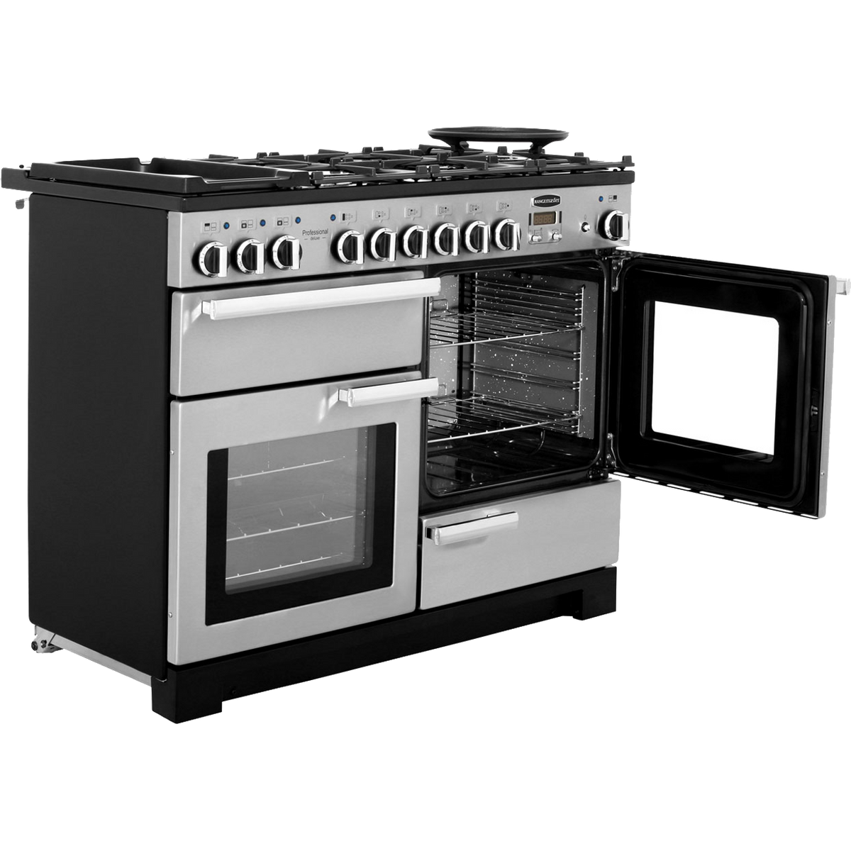 Rangemaster Professional Deluxe PDL110DFFSS-C 110cm Dual Fuel Range Cooker - Stainless Steel - A-A Rated