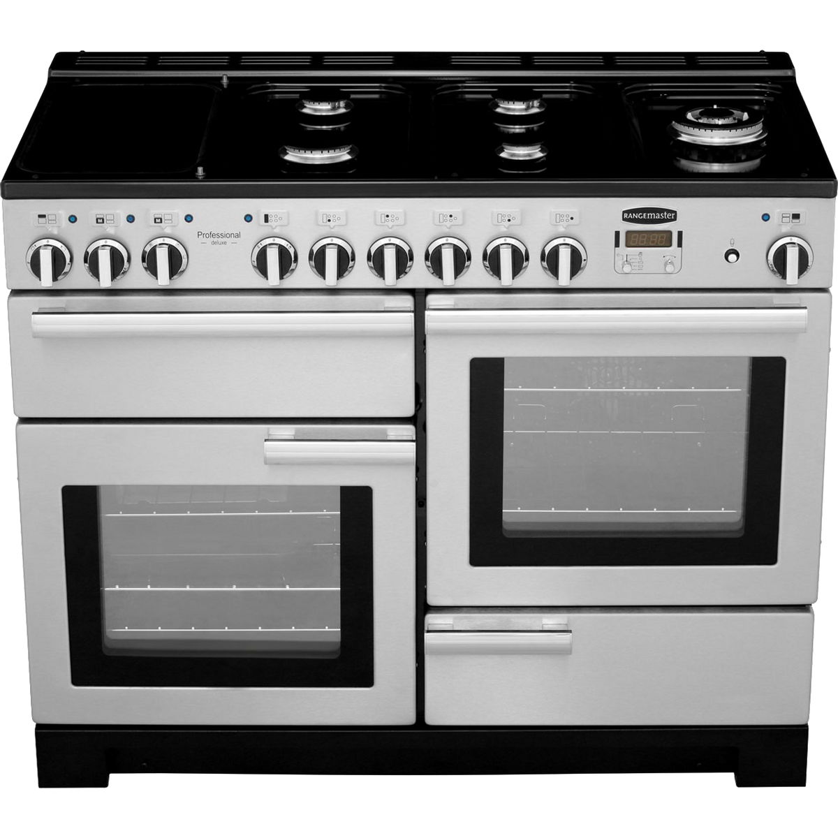 Rangemaster Professional Deluxe PDL110DFFSS-C 110cm Dual Fuel Range Cooker - Stainless Steel - A-A Rated