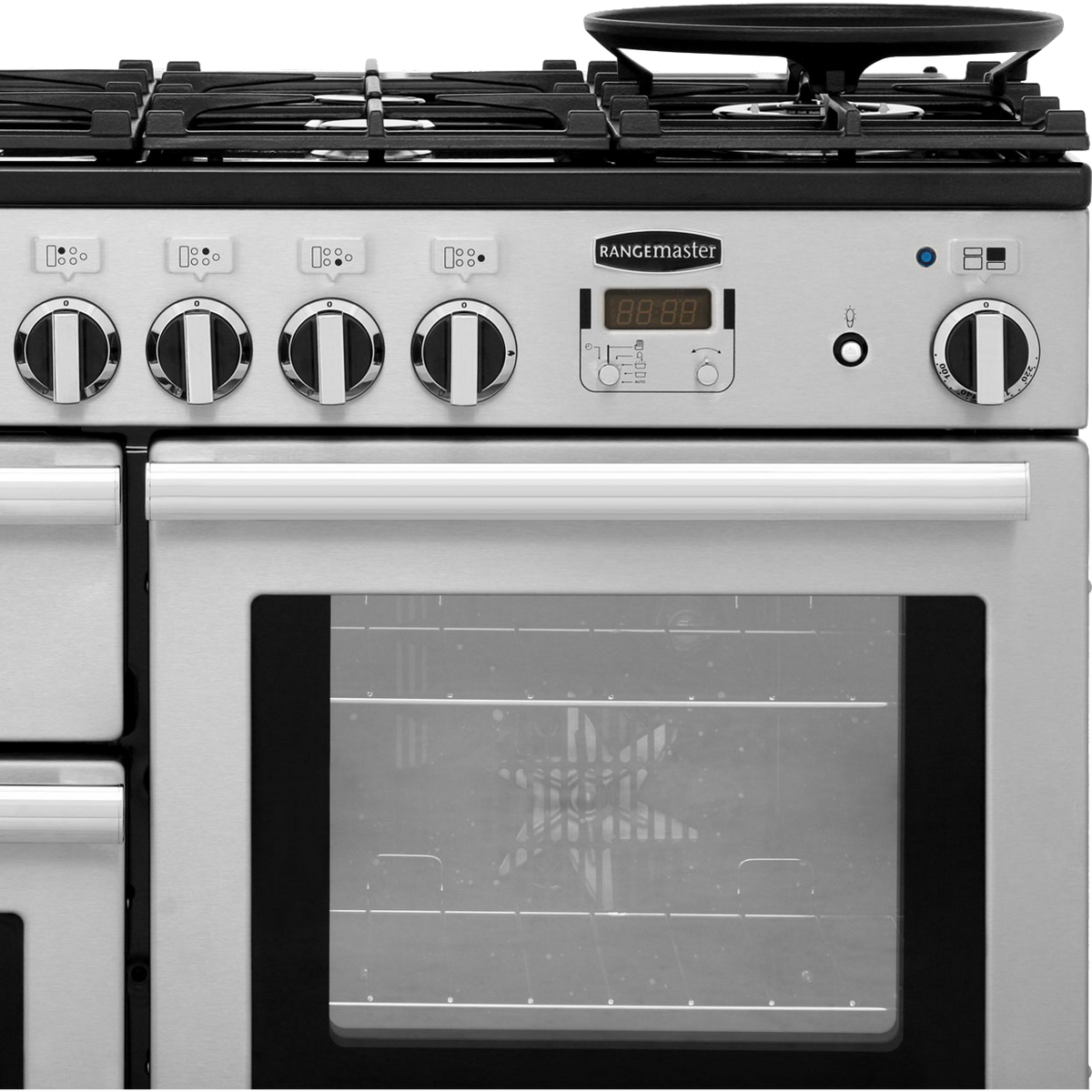 Rangemaster Professional Deluxe PDL110DFFSS-C 110cm Dual Fuel Range Cooker - Stainless Steel - A-A Rated