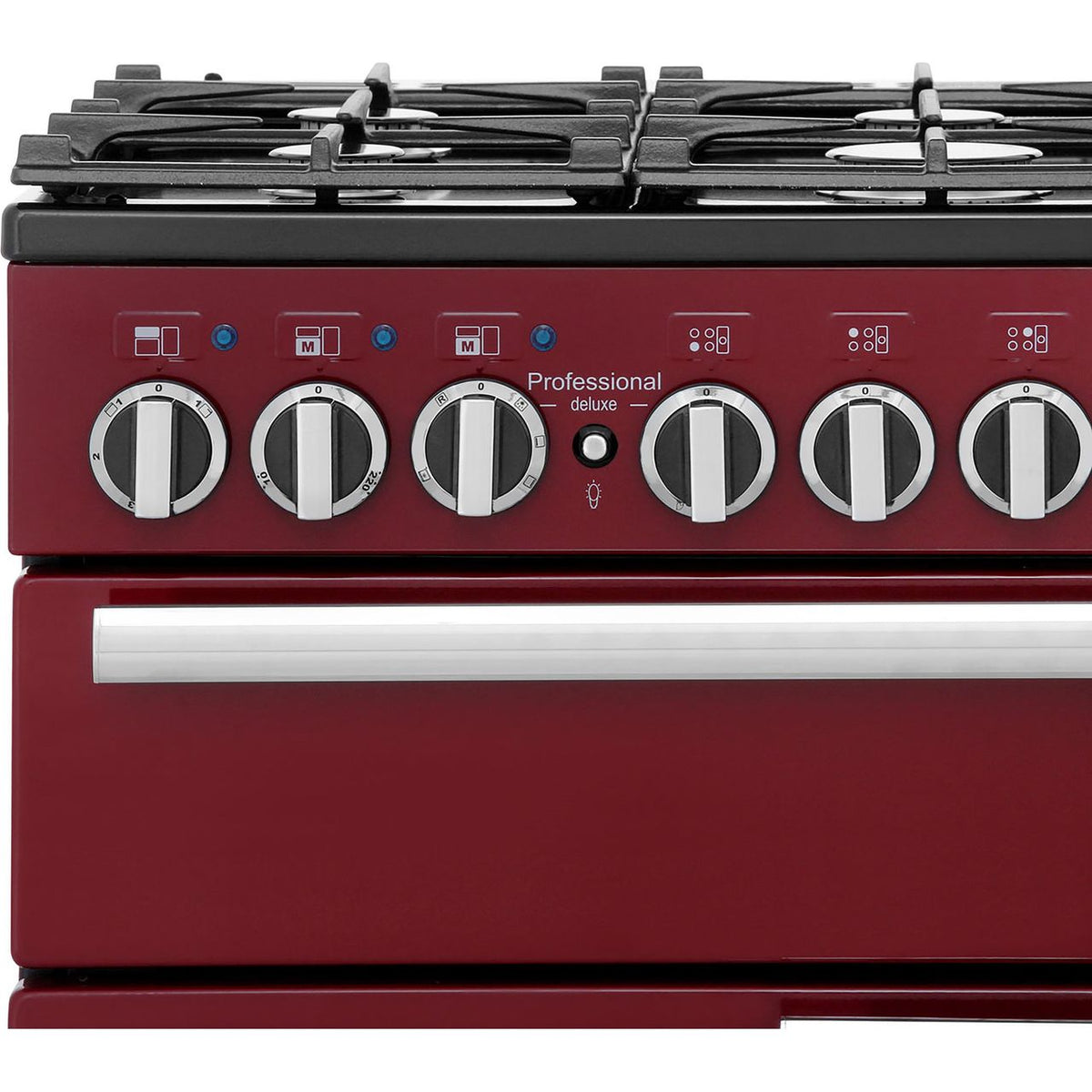 Rangemaster Professional Deluxe PDL90DFFCY-C 90cm Dual Fuel Range Cooker - Cranberry - A-A Rated