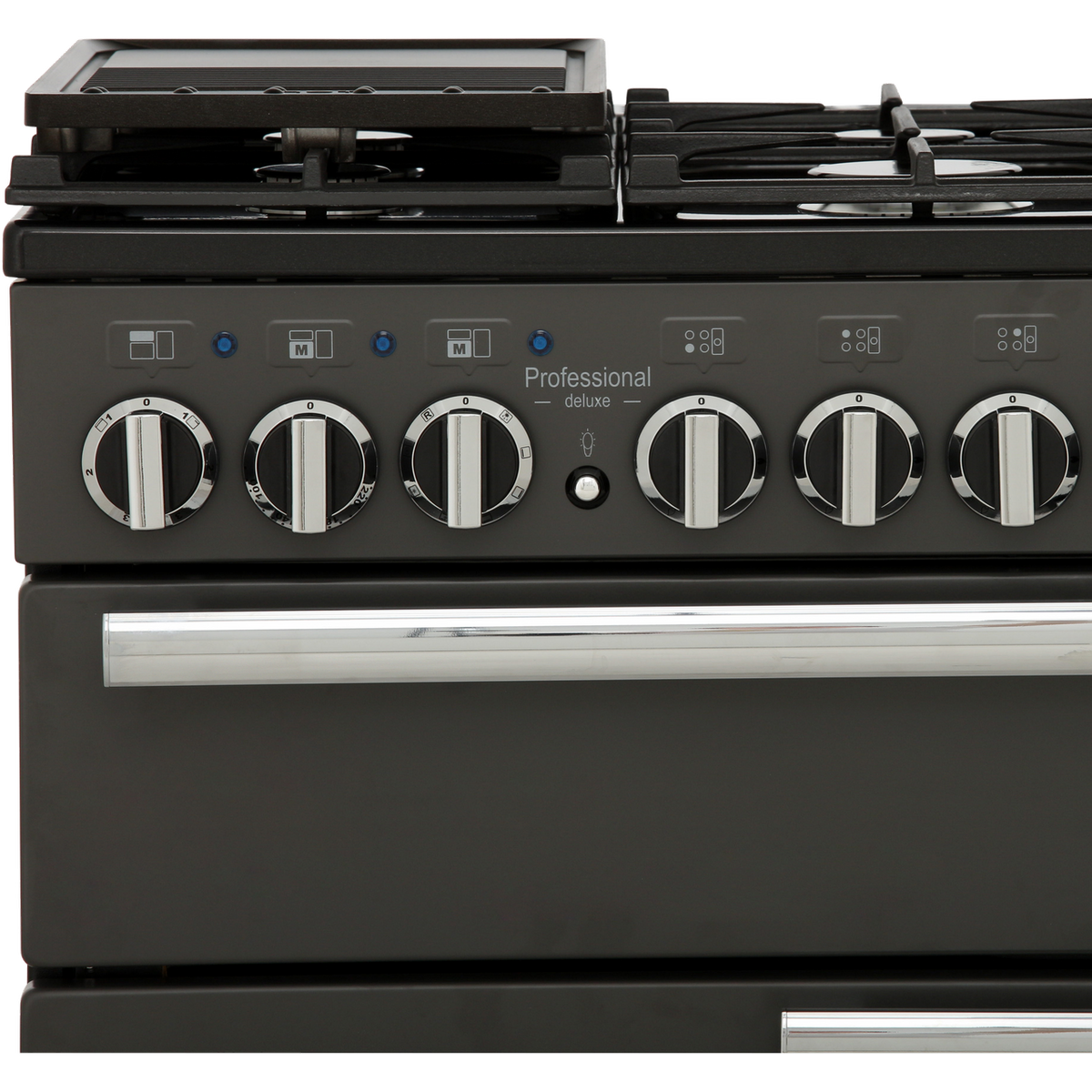 Rangemaster Professional Deluxe PDL90DFFSL-C 90cm Dual Fuel Range Cooker - Slate - A-A Rated