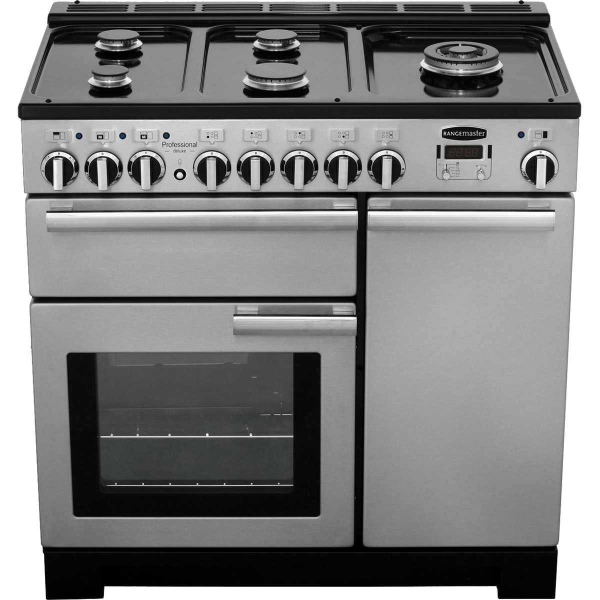 Rangemaster Professional Deluxe PDL90DFFSS-C 90cm Dual Fuel Range Cooker - Stainless Steel - A-A Rated