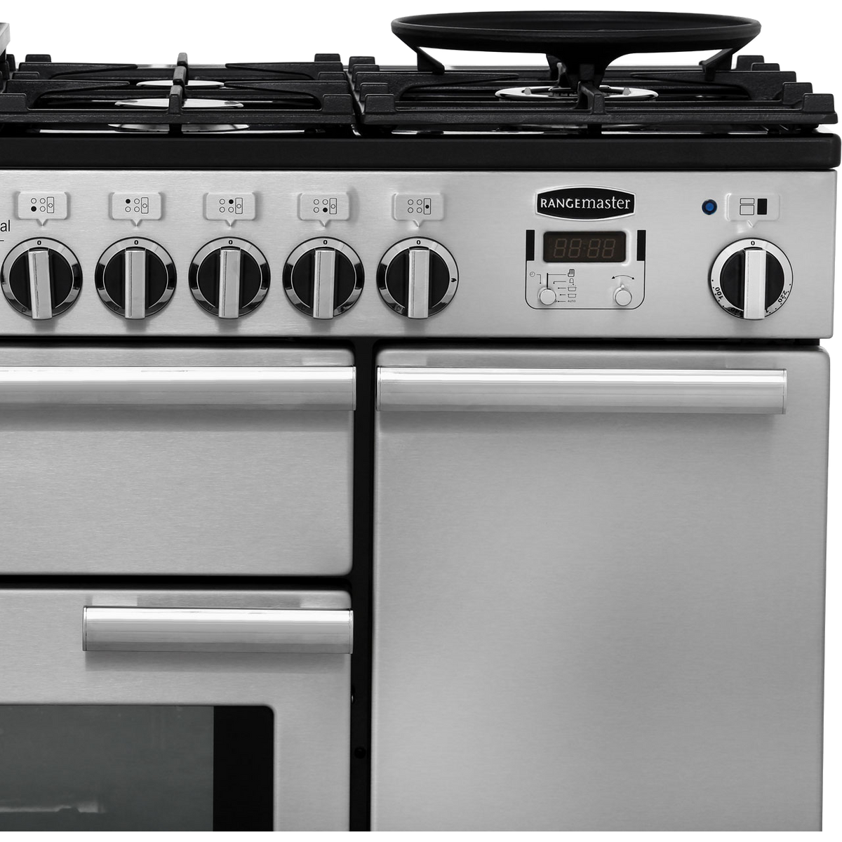 Rangemaster Professional Deluxe PDL90DFFSS-C 90cm Dual Fuel Range Cooker - Stainless Steel - A-A Rated