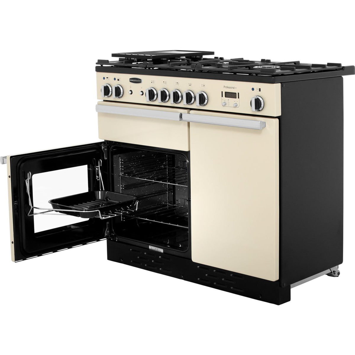 Rangemaster Professional Plus PROP100DFFCR-C 100cm Dual Fuel Range Cooker - Cream - A-A Rated