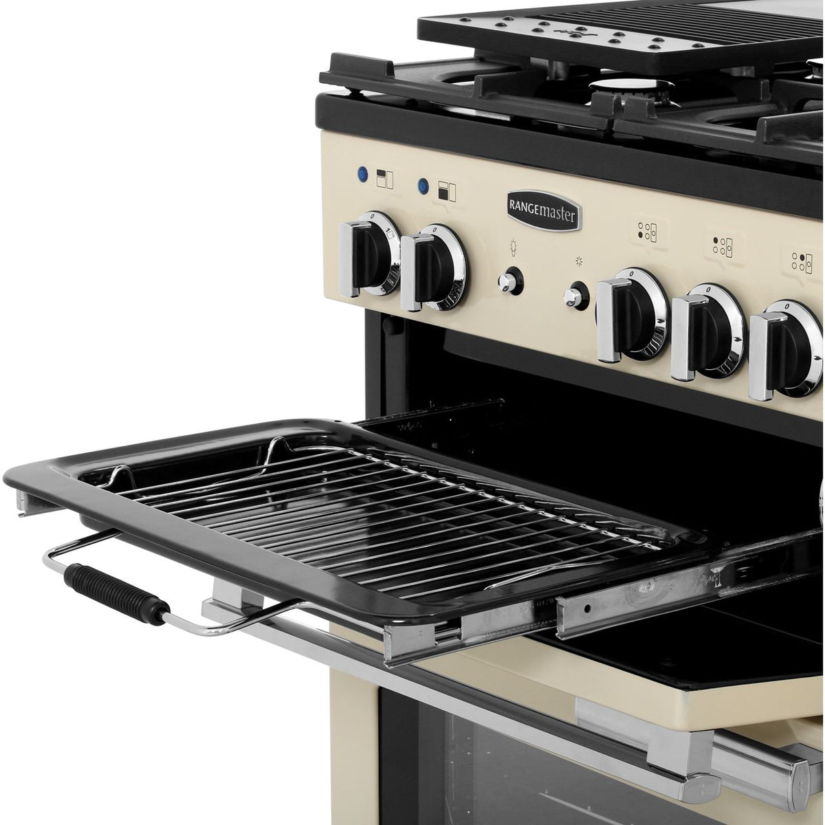 Rangemaster Professional Plus PROP100DFFCR-C 100cm Dual Fuel Range Cooker - Cream - A-A Rated