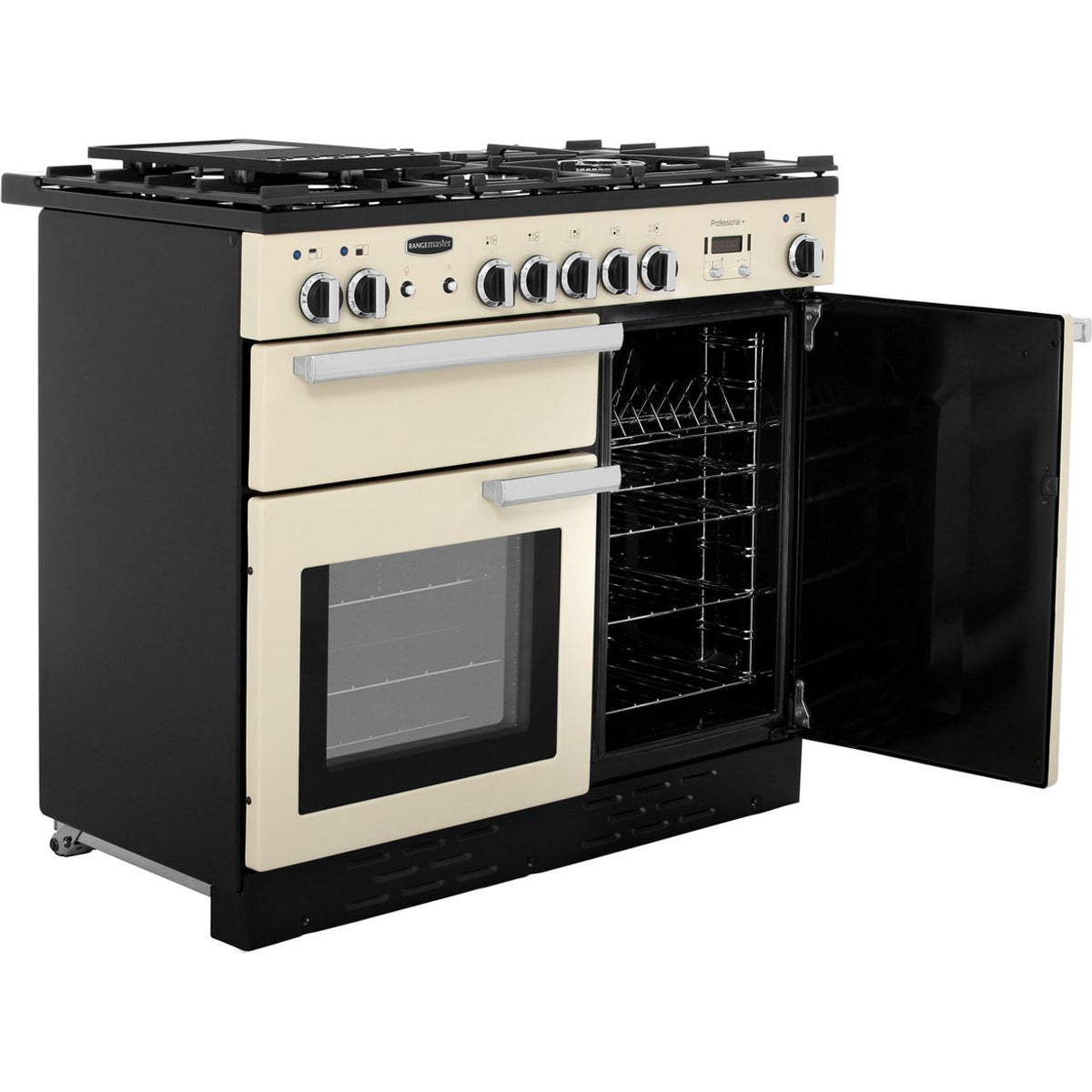 Rangemaster Professional Plus PROP100DFFCR-C 100cm Dual Fuel Range Cooker - Cream - A-A Rated