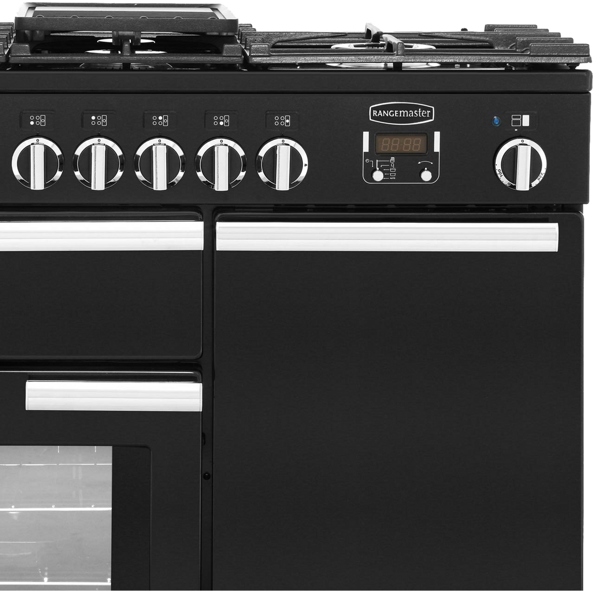 Rangemaster Professional Plus PROP100DFFGB-C 100cm Dual Fuel Range Cooker - Black - A-A Rated