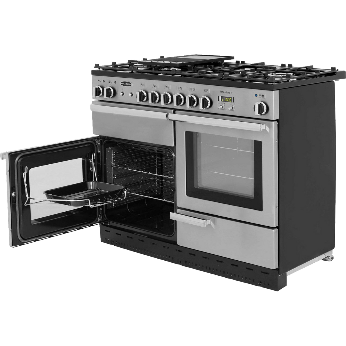 Rangemaster Professional Plus PROP110DFFSS-C 110cm Dual Fuel Range Cooker - Stainless Steel - A-A Rated