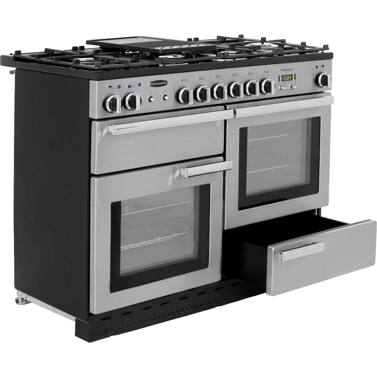 Rangemaster Professional Plus PROP110DFFSS-C 110cm Dual Fuel Range Cooker - Stainless Steel - A-A Rated