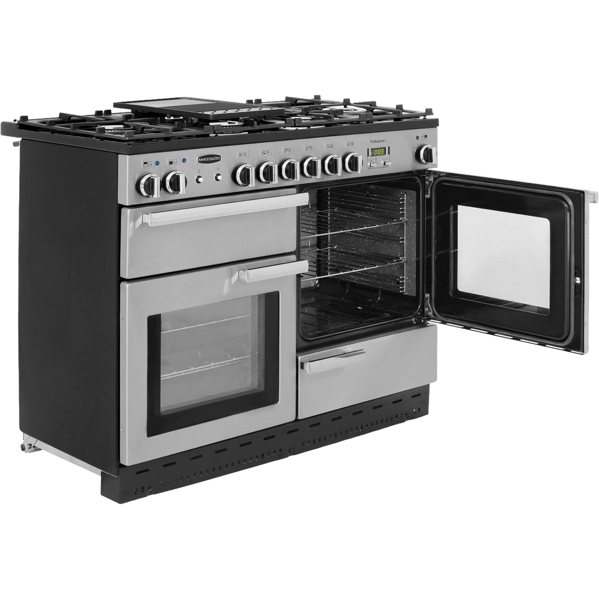 Rangemaster Professional Plus PROP110DFFSS-C 110cm Dual Fuel Range Cooker - Stainless Steel - A-A Rated