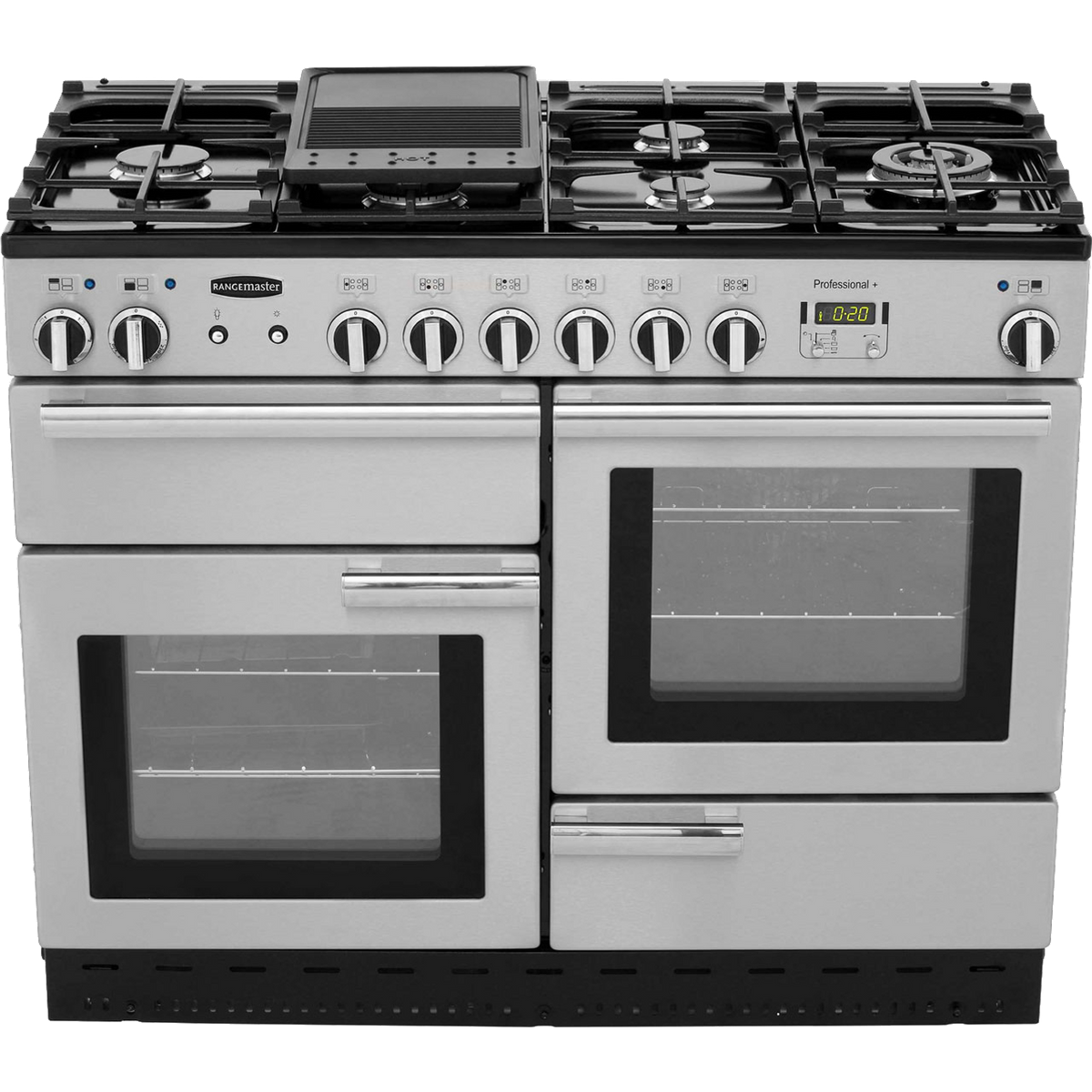 Rangemaster Professional Plus PROP110DFFSS-C 110cm Dual Fuel Range Cooker - Stainless Steel - A-A Rated