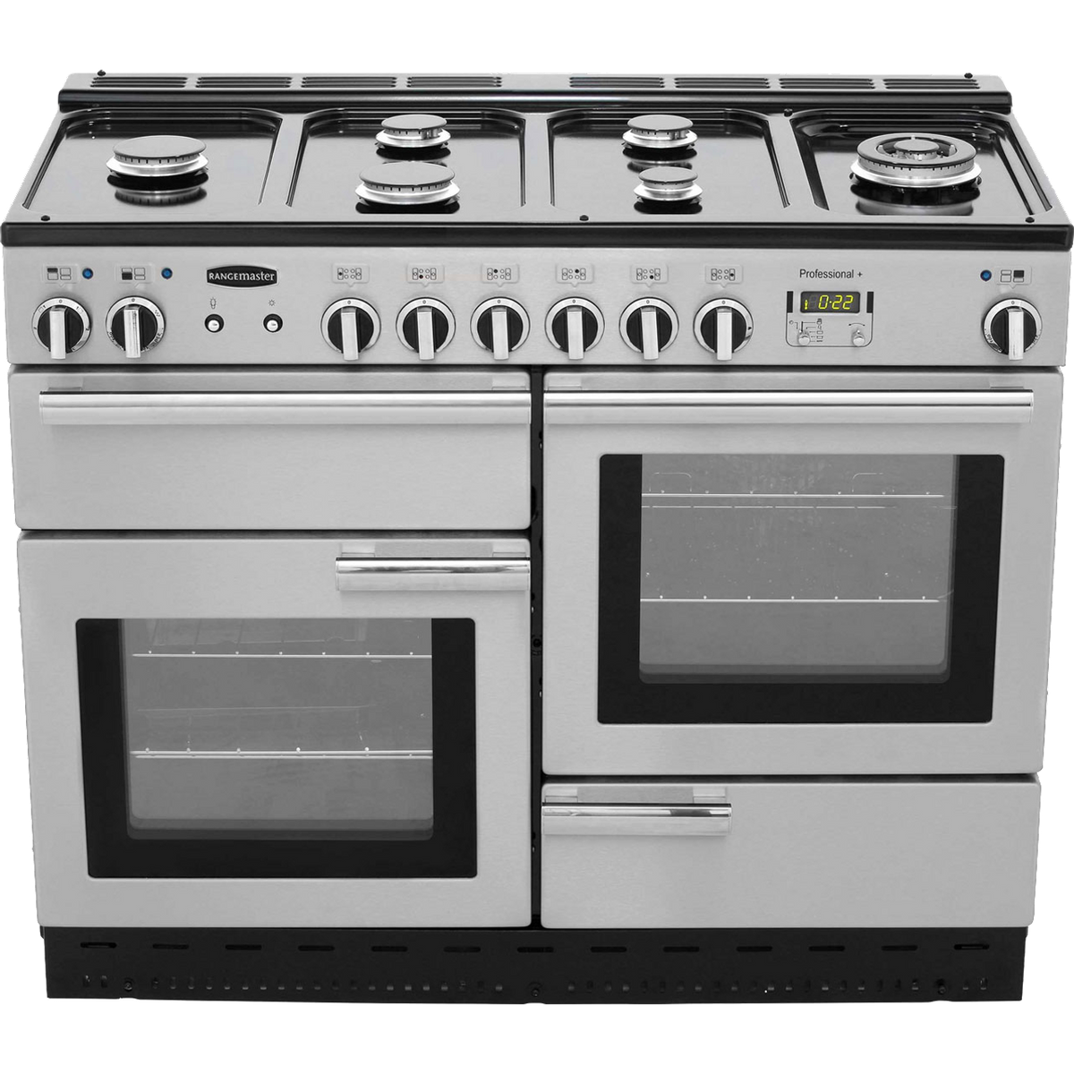 Rangemaster Professional Plus PROP110DFFSS-C 110cm Dual Fuel Range Cooker - Stainless Steel - A-A Rated