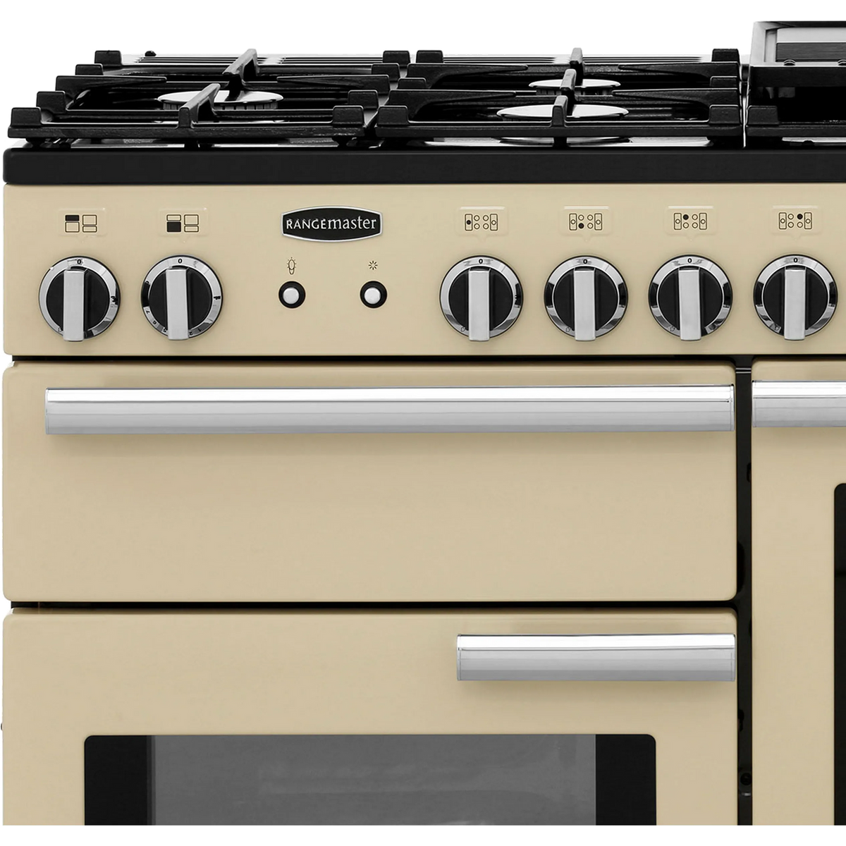 Rangemaster Professional Plus PROP110NGFCR-C 110cm Gas Range Cooker - Cream - Chrome - A+-A+ Rated