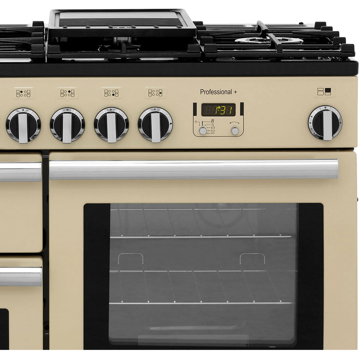 Rangemaster Professional Plus PROP110NGFCR-C 110cm Gas Range Cooker - Cream - Chrome - A+-A+ Rated