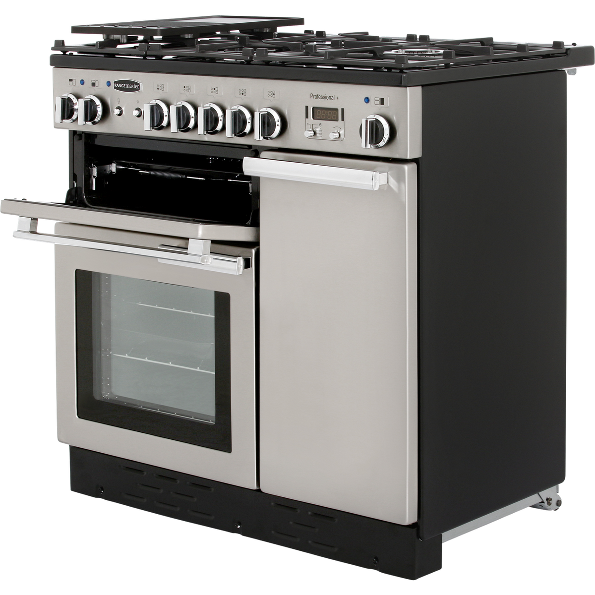 Rangemaster Professional Plus PROP90DFFSS-C 90cm Dual Fuel Range Cooker - Stainless Steel - A-A Rated