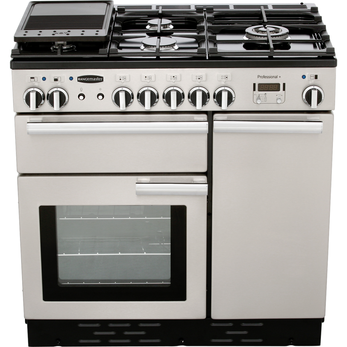 Rangemaster Professional Plus PROP90DFFSS-C 90cm Dual Fuel Range Cooker - Stainless Steel - A-A Rated