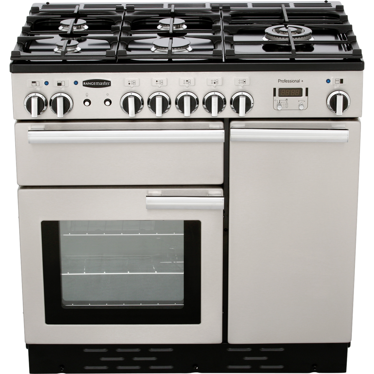 Rangemaster Professional Plus PROP90DFFSS-C 90cm Dual Fuel Range Cooker - Stainless Steel - A-A Rated