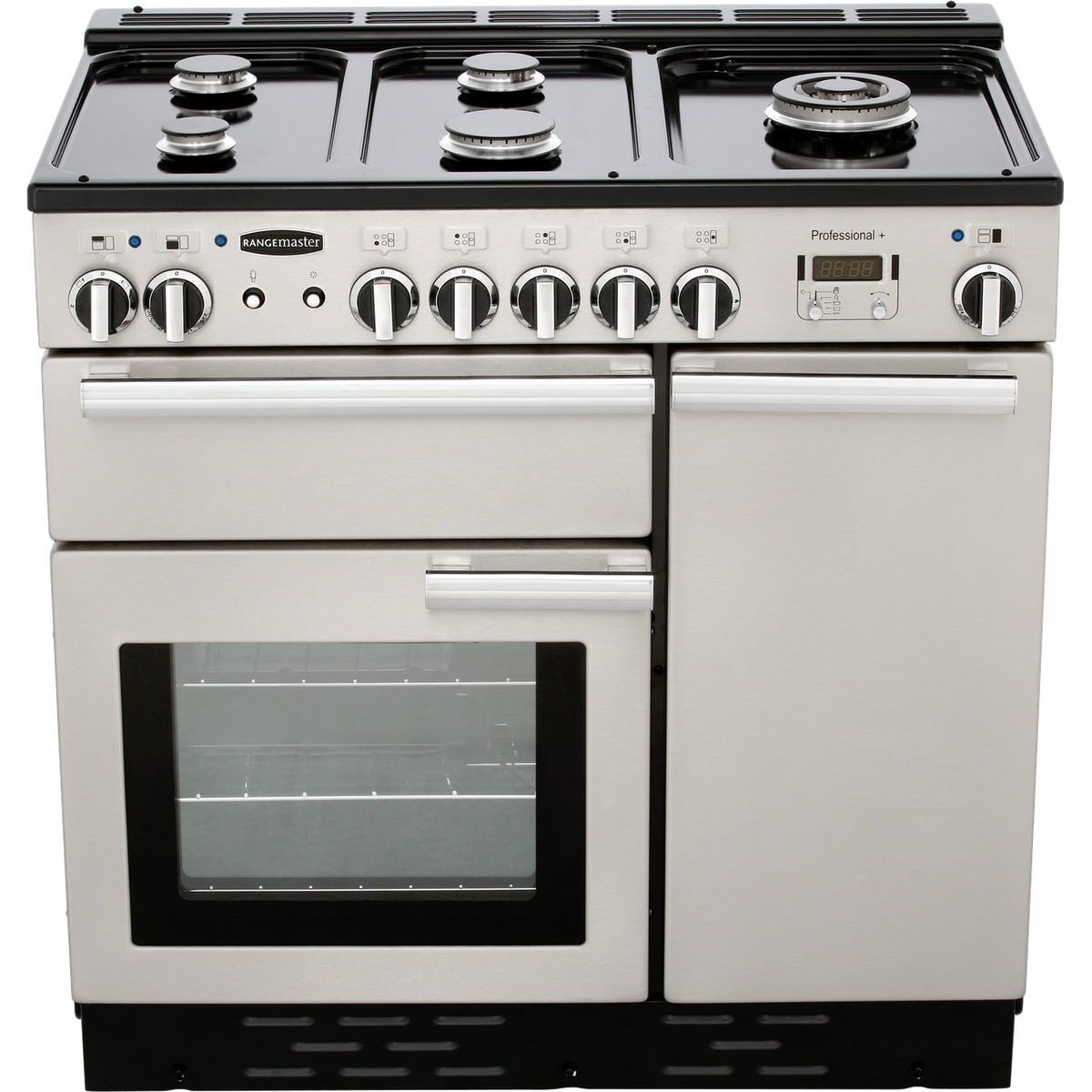 Rangemaster Professional Plus PROP90DFFSS-C 90cm Dual Fuel Range Cooker - Stainless Steel - A-A Rated