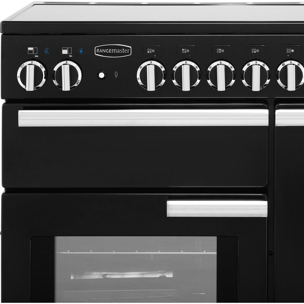 Rangemaster Professional Plus PROP90ECGB-C 90cm Electric Range Cooker with Ceramic Hob - Black - A-A Rated