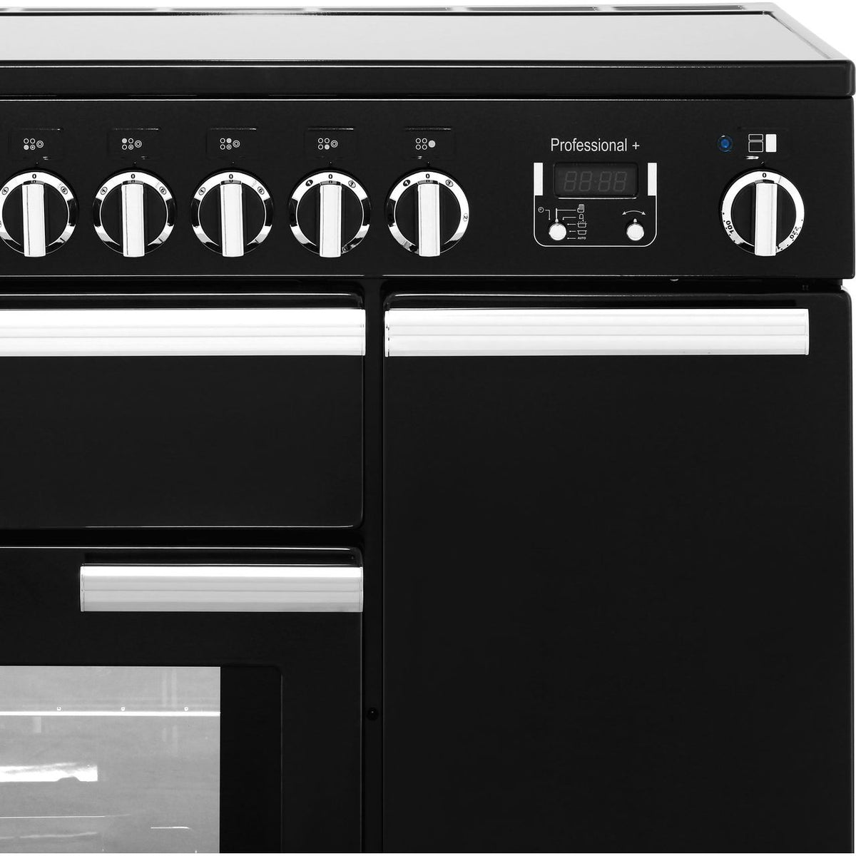 Rangemaster Professional Plus PROP90ECGB-C 90cm Electric Range Cooker with Ceramic Hob - Black - A-A Rated