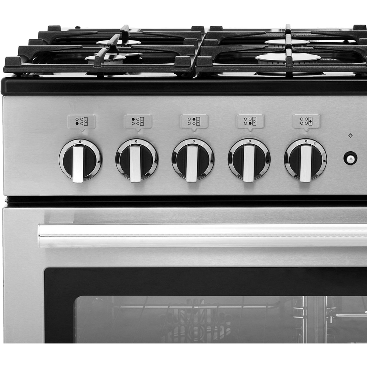 Rangemaster Professional Plus FX PROP90FXDFFSS-C 90cm Dual Fuel Range Cooker - Stainless Steel - Chrome - A Rated