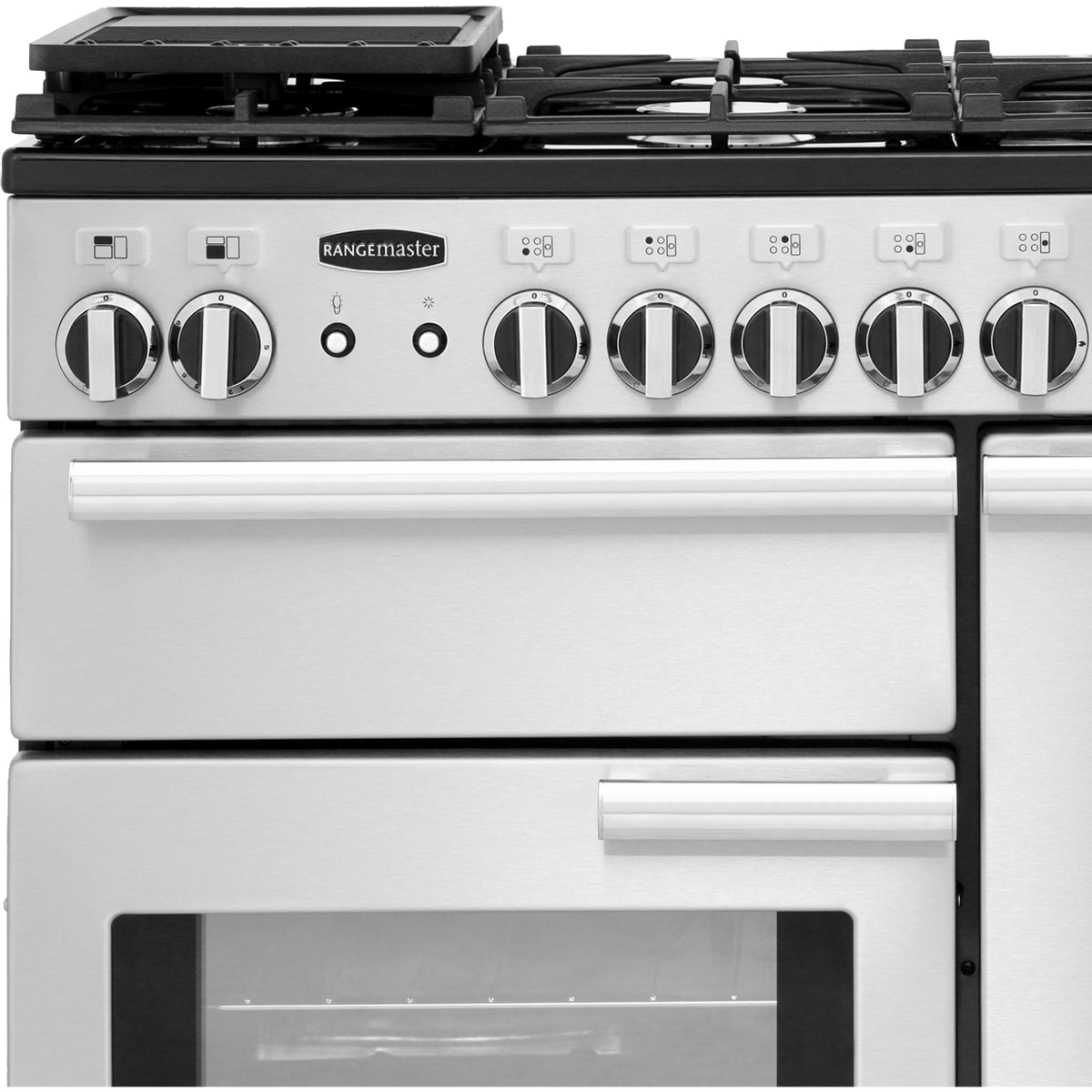 Rangemaster Professional Plus PROP90NGFSS-C 90cm Gas Range Cooker with Electric Fan Oven - Stainless Steel - A+-A Rated