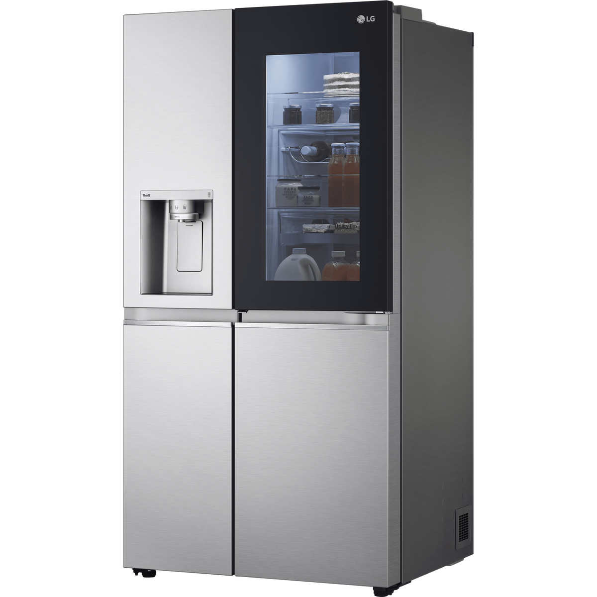 LG GSXV91BSAE Wifi Connected Non-Plumbed American Fridge Freezer with InstaView™ ThinQ™, UVnano™ Tech, NatureFRESH™