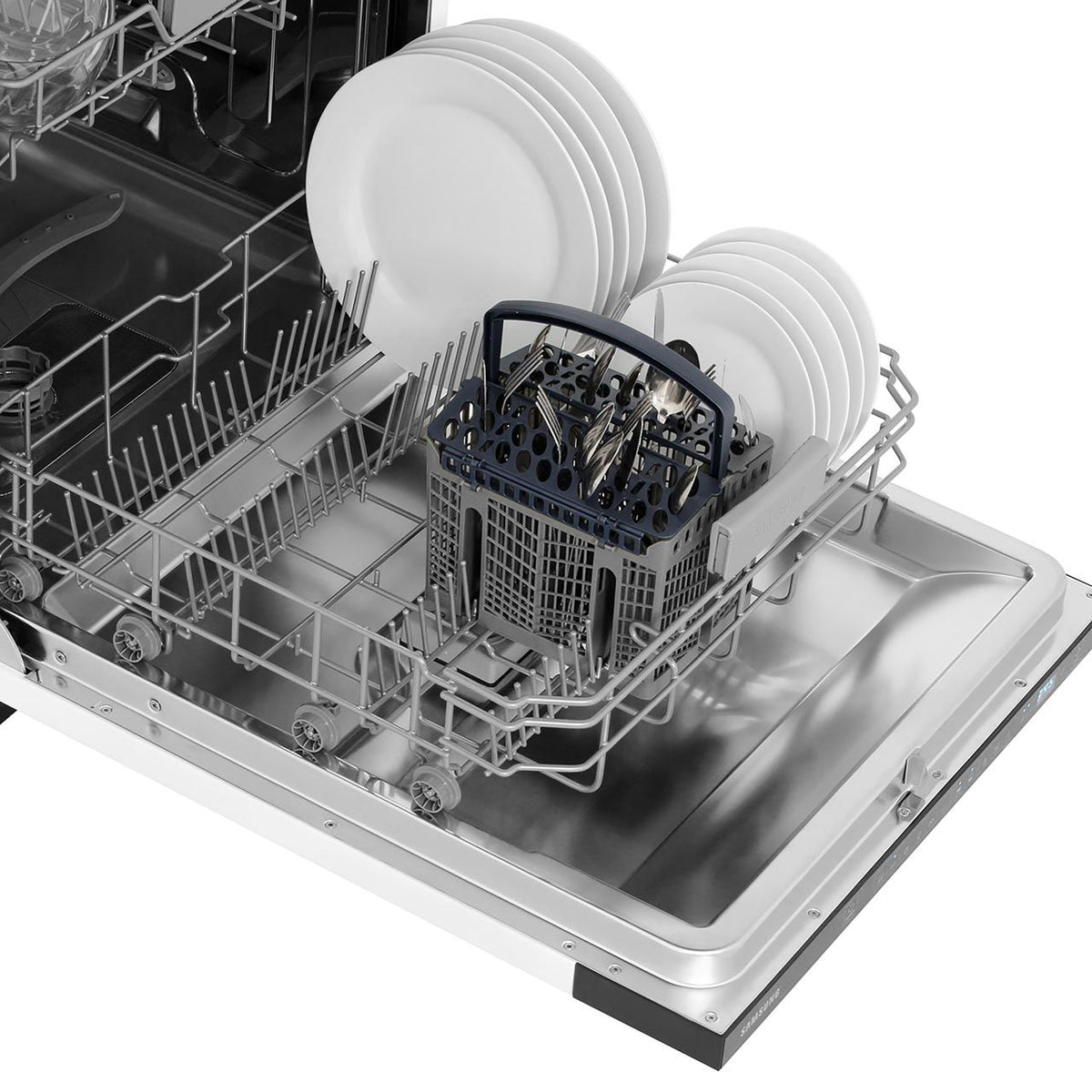 Samsung Series 6 DW60M6040BB Fully Integrated Standard Dishwasher - Black Control Panel with Fixed Door Fixing Kit - E Rated