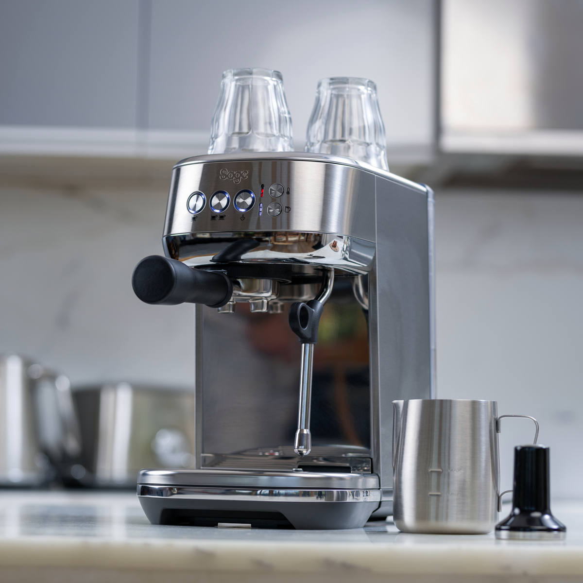 Sage The Bambino Plus SES500BSS4GUK1 Espresso Coffee Machine - Brushed Stainless Steel