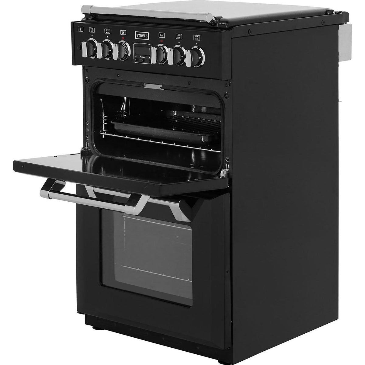 Stoves Mini Range RICHMOND550DFW 55cm Dual Fuel Cooker - Black - A-A Rated