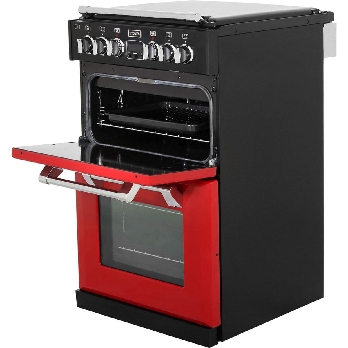 Stoves Mini Range RICHMOND550DFW 55cm Dual Fuel Cooker - Hot Jalapeno - A-A Rated