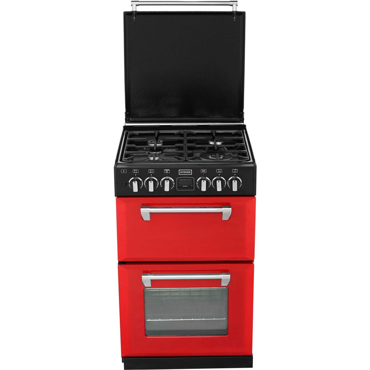 Stoves Mini Range RICHMOND550DFW 55cm Dual Fuel Cooker - Hot Jalapeno - A-A Rated