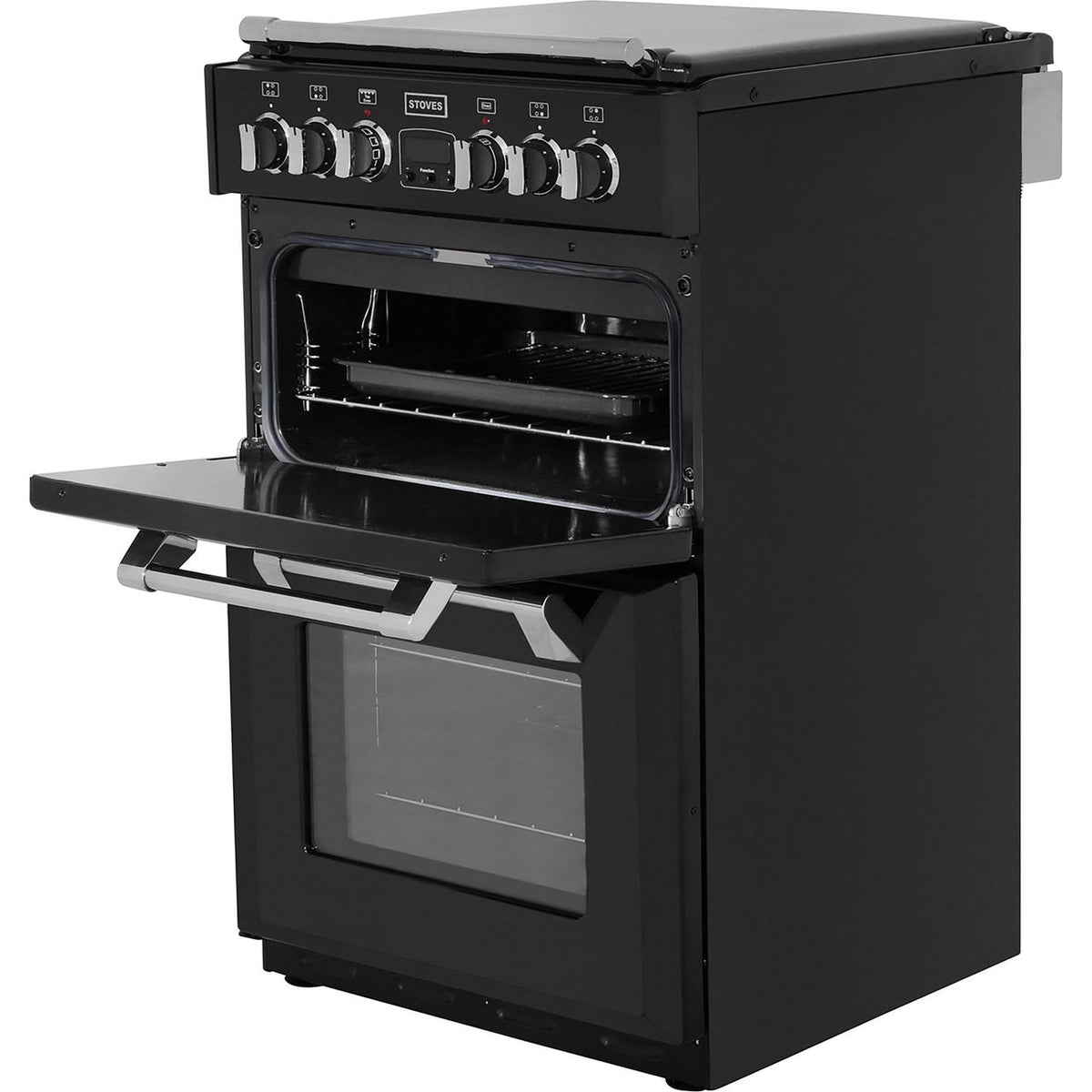 Stoves Mini Range RICHMOND550E 55cm Electric Cooker with Ceramic Hob - Black - A-A Rated