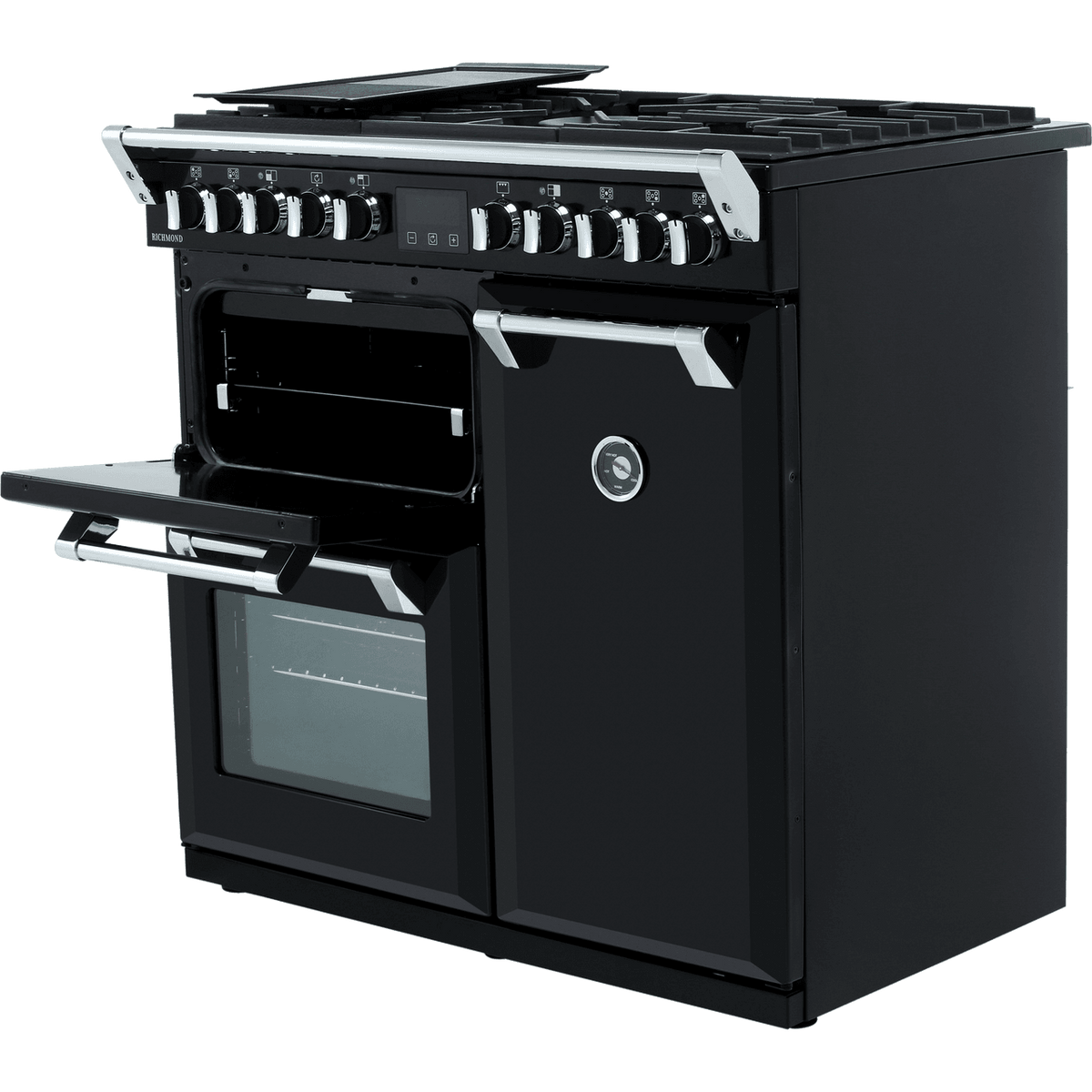 Stoves Richmond S900DF 90cm Dual Fuel Range Cooker - Black - A-A-A Rated