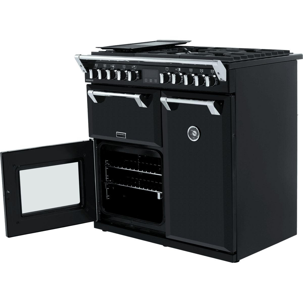 Stoves Richmond S900DF 90cm Dual Fuel Range Cooker - Black - A-A-A Rated