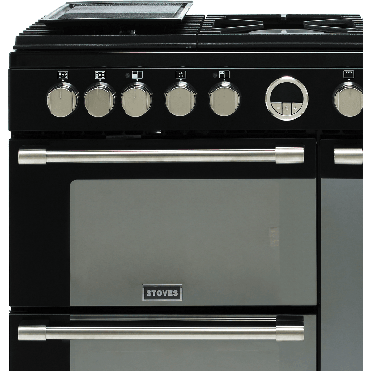 Stoves Sterling S900DF 90cm Dual Fuel Range Cooker - Black - A-A-A Rated